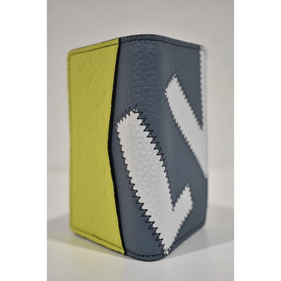 Louis Vuitton Blue Taurillon Leather Initials LV Logo Pocket Organizer Wallet - Picture 4 of 9